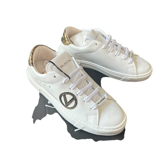 Valentino White Leather Sneakers size 38 - Picture 4 of 11